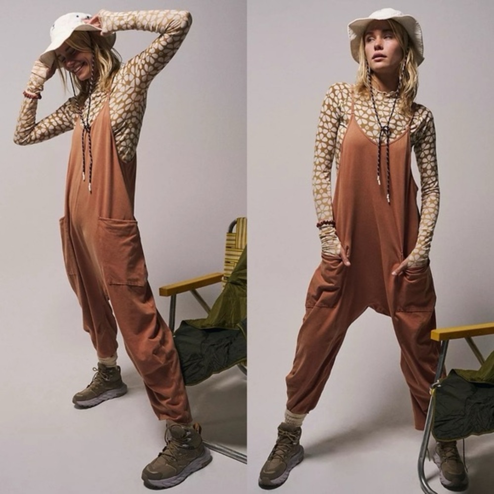 Free People Hot Shot Onesie Red Earth EEUC size medium